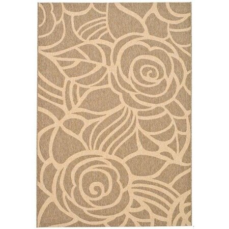 Safavieh 2 Ft. -7 In. X 5 Ft. Small Rectangle Indoor-Outdoor Courtyard- Coffee And Sand- Machine Made Rug CY5141B-3
